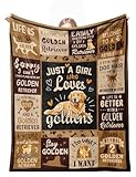 cnnouart Manta de regalo Golden Retriever para mujer, manta decorativa para amantes de Golden Retriever (130 x 180 cm)