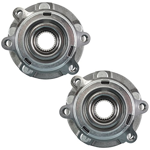 Image of TRQ Front Left and Right Wheel Bearing and Hub Assembly Set 2 Piece Compatible with 2003-2007 Nissan Murano 2004-2009 Quest