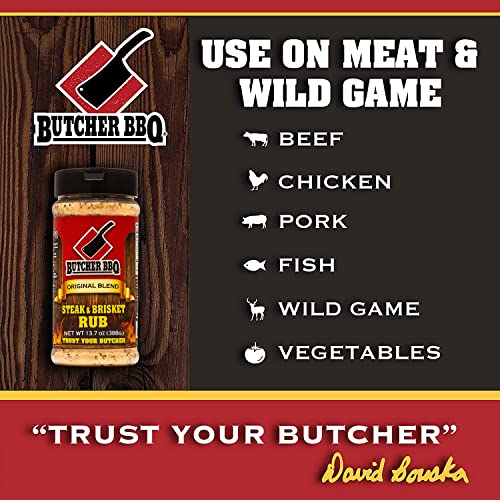 Butcher Bbq Texas Style Steak And Brisket Rub | 16Oz | World Championship Winning Formula | Tastes Like Cooking Over Open Flame | Great For Grilling Steaks #TOP1