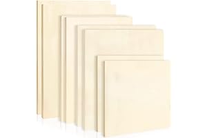 Pllieay 8-Pack Wood Canvas Boards for Painting