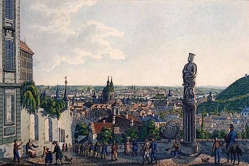 Impression d'affiches Prague Vincenc Morstadt idée cadeau originale toile