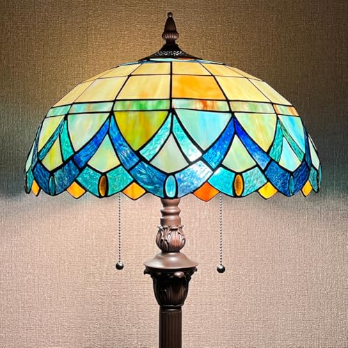 COTOSS Tiffany Floor Lamp for Living Room,Antique Style Tall Standing