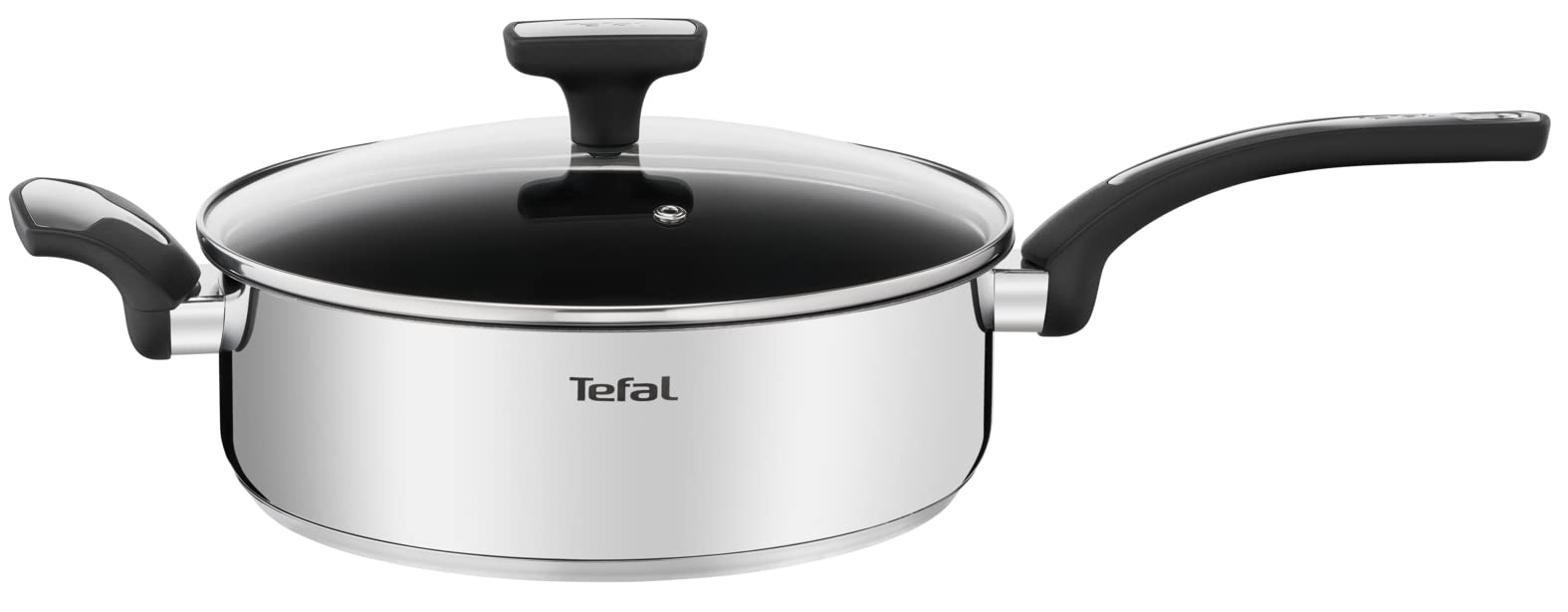 Tefal Emotion - Sartén de 26 cm, 4 L, tapa de cristal, revestimiento antiadherente, difusión de calor homogénea, termo-Signal, diseño elegante, mango resistente, inducción E3003304