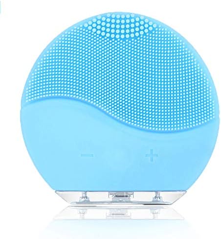 Facial Cleaning Brush，NVEDEN Waterproof & Silicon Facial Cleaner， Electric Masager Cleansing System for Deep Cleansing Skin Care， Face Massage Brush and USB Charging Cables (Aquamarine)