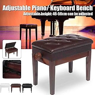 Tabouret de Piano, Tabouret de Coiffeuse, Banc de Clavier Double siège avec Compartiment de Rangement, Repose-Pieds en Cuir PU avec Pieds en Bois et siège en Mousse rembourré/marro - Les Beatles, Paul McCartney, John Lennon, RIngo Starr, George Harrison Tabouret de Piano, Tabouret de Coiffeuse, Banc de Clavier Double siège avec Compartiment de Rangement, Repose-Pieds en Cuir PU avec Pieds en Bois et siège en Mousse rembourré/marro – Image 4