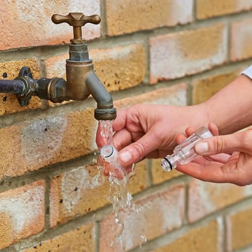 Image of KISAN High Pressure Washer Gun with Foam Cannon Bottle, Quick Connector & Water Filter Set - Compatible Pressure Washer Spray Gun Kit for Car Wash, Bike, Floor & Garden Cleaning