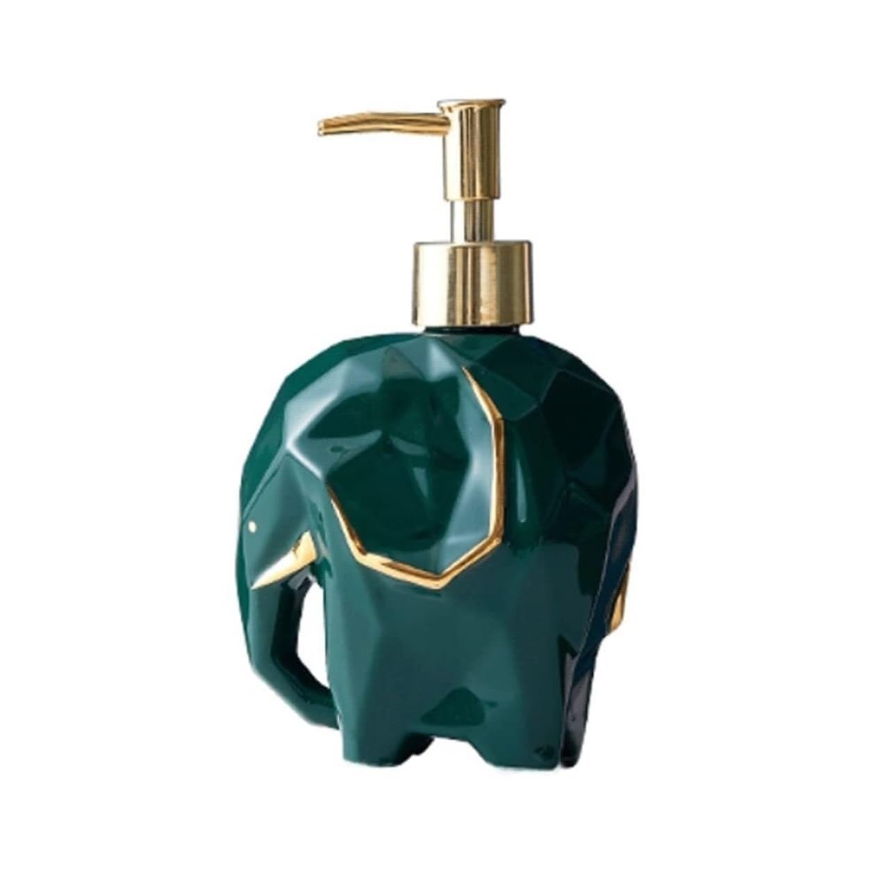 Accessori Bagno Set Bagno Set di Accessori da Bagno da 5 Pezzi Dispenser di Sapone Geometrico Dispenser di Lozione in Ceramica Portaspazzolino Accessori Bagno Decorazioni(Grün)