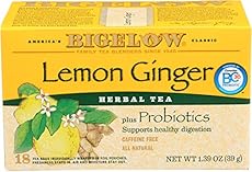 Image of Bigelow Lemon Ginger Plus. Brand catalog list of Bigelow Tea. Rated with a 4.6 over 5