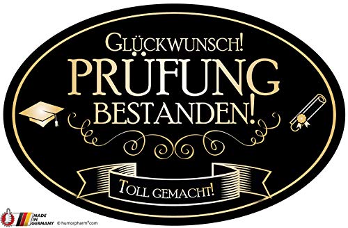 "TEST BESTANDEN - 2023 - Toll gemacht!" sticker champagnefles wijnfles zelfklevend - waterdicht ("Standard" Edition) - Image 6