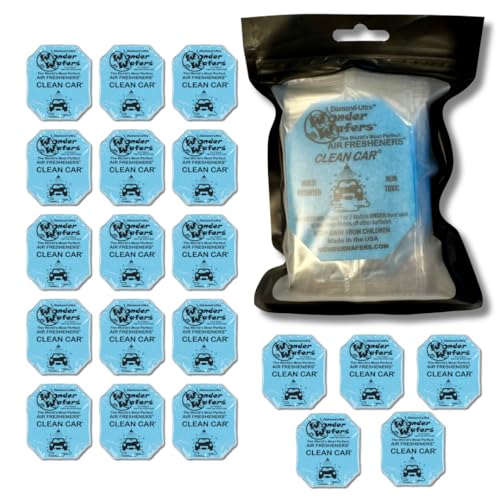 Wonder Wafers 20 Count Air Fresheners Individually Wrapped, Clean Car Fragrance