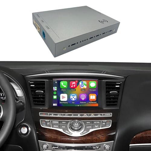 CARAMCO Wireless CarPlay&Android Auto Module Compatible with Infiniti JX35 M25 M35 M37 M56 Q70 QX56 QX60 QX80 Nissan Armada Quest Retrofit Kit Support Original Camera,Bluetooth Audio and Micphone