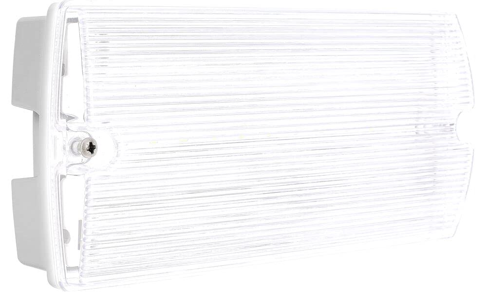 Luceco LED Tempus Maintained Mini Emergency Bulkhead, 23 x 11 cm, 3 Watts, 6500K Colour Temperature, White