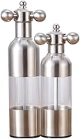 Vista 1 de Molinillo de sal y pimienta, grifo manual de acero inoxidable con asa, grosor ajustable recargable, para el hogar, restaurante, barbacoa, plata, 2