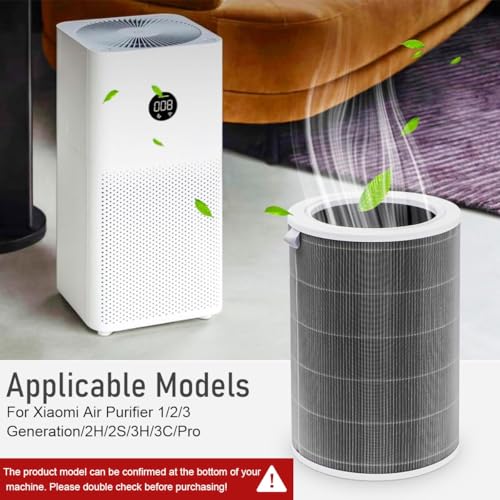 Image of HASTHIP HEPA Filter for Mi Air Purifier, Air Filter for Home Compatible with Mi Air Purifier 1 /2 /3 /2S Pro, Air Purifier Activated Carbon Formaldehyde Removal