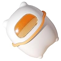 Vista 1 de Hemoton Mini cesta de basura de escritorio con tapa, mini botes de basura pequeños, contenedor de basura de dibujos animados, organizador