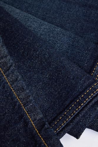 Image of SNITCH Men Casual Jeans | Relaxed Fit Straight Leg Washed Pattern & Drawstring Closure | 100% Cotton Denim Fabric for All Day Comfort & Everyday Wear