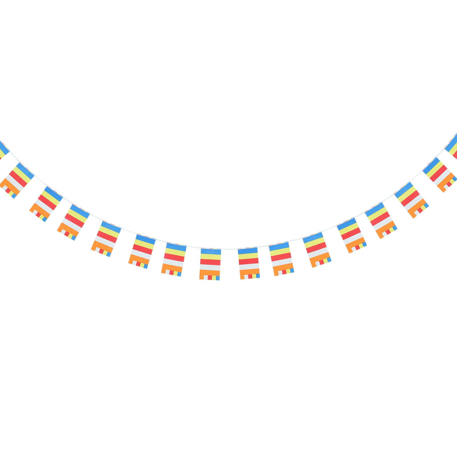 Drapeau bouddhiste vierge pour remplacer les décors de jardin fragiles