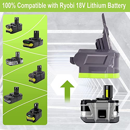 Upgraded Battery Adapter For Dyson V7+V8 Vacuum Cleaner, Tepulas Vacuum Adapter For Ryobi 18V Lithium Battery Convert To For Dyson V7 V8 Animal Absolute Stick Handheld Vacuum Cleaners (Adapter Only) #TOP4