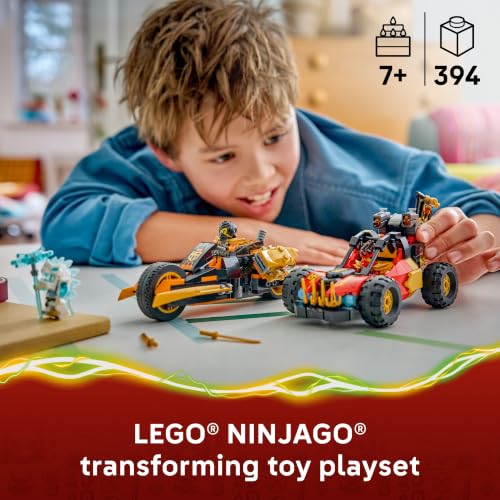 LEGO NINJAGO Kai and Cole's Combiner Vehicles 71864 | Building Toys for Boys & Girls, Ages 7+, Toy Car & Motorcycle for Pretend Play, 3 Minifigures, 394 pieces, Gift for Birthdays - image 2