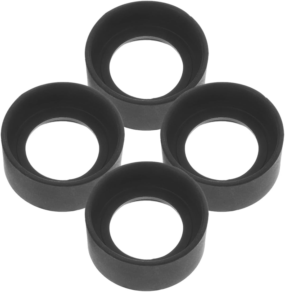 4pcs Rubber Eyepiece Covers and Microscope Eyepiece Protective Shields, Reusable Rubber Eye Guards for Stereo Microscope Accessories in Laboratory and Classroom Use