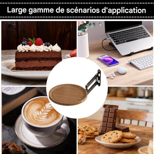 Plateau murale pliant compact pour cuisine et bureau rétractable - 5