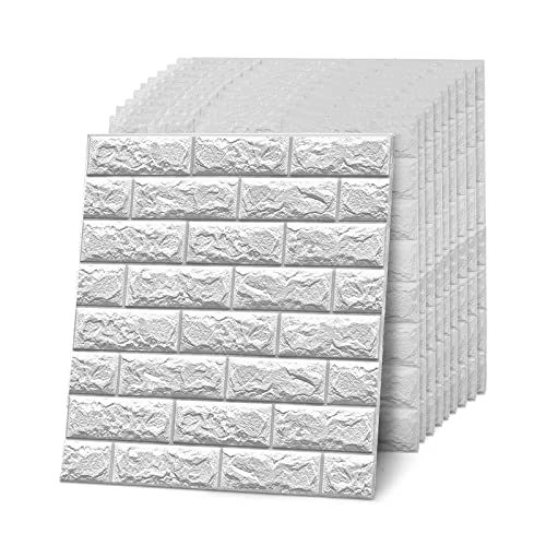 Trintion 3D Wandpaneele 10 Stück Wandpaneele Selbstklebend 60x 60cm...