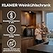 KLAMER Weinkühlschrank 8 Flaschen, Mini Kühlschrank 21 L, 5–18°C Präzisionskühlung, Thermoelektrisch, UV-Schutz Glastür, Touch Display, Weinkühler leise 35 dB