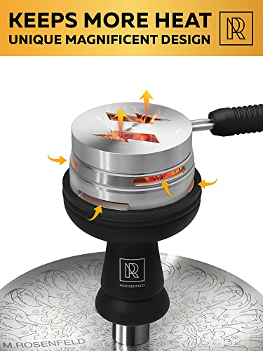 Black Hookah Bowl Set Silicone – Premium Shisha Bowl Phunnel Hookah Bowl & Hookah Hose With Mouthpiece - 60" Long Silicone #TOP1