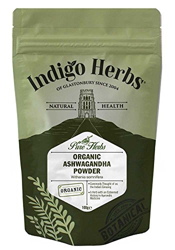 Indigo Herbs Bio Ashwagandha Poeder 100g | Organic Ashwagandha Powder