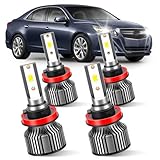 For 2013-2015 Chevy Malibu Front Light Bulbs, High Beam 9005 + Low Beam H11 Light 4 Bulbs Combo Kit 6500K Super White 22000LM,Plug and Play,Pack of 4
