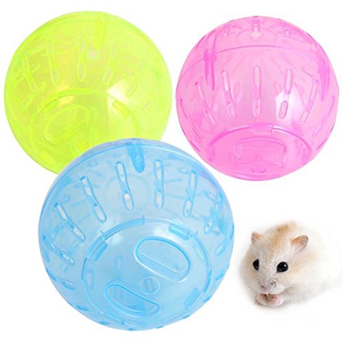 Swovo Hamster Ball Pet Toy Exercise Ball For Hamster Rodent Jogging Exercise Playing Plastic Ball Mini Ball For Hamster Gerbil Rat Mice (Random Color) #TOP30