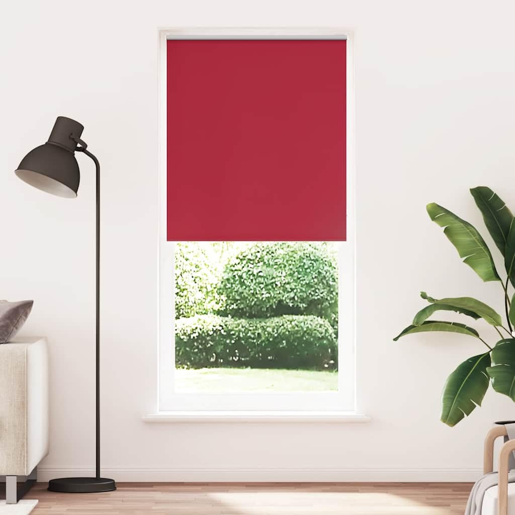 Tenda a Rullo Oscurante Termica Rosso 120x230 cm per Finestra | Tenda termica per camera da letto e ufficio con retro riflettente argento per isolamento termico e controllo luce.