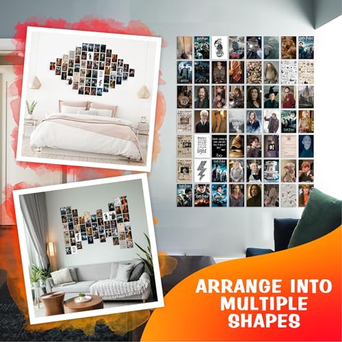 Image of CodersParadise Harry Movie Aesthetic Wall Collage Kit - 54 PCS Vintage Movie Themed Posters (4x6 Inch) | Premium Cardstock Wall Art for Bedroom, Dorm & Study | Glue Dots Included