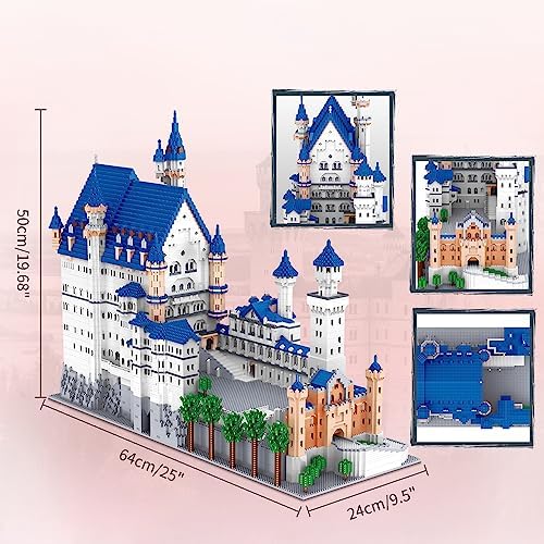 LULUFUN Building Block Kit, Mini Building Kit, Famous Architecture Mini Block Set, Toy Gifts for Adults and Children, Neuschwanstein Castle Model 11810 Pieces - 4