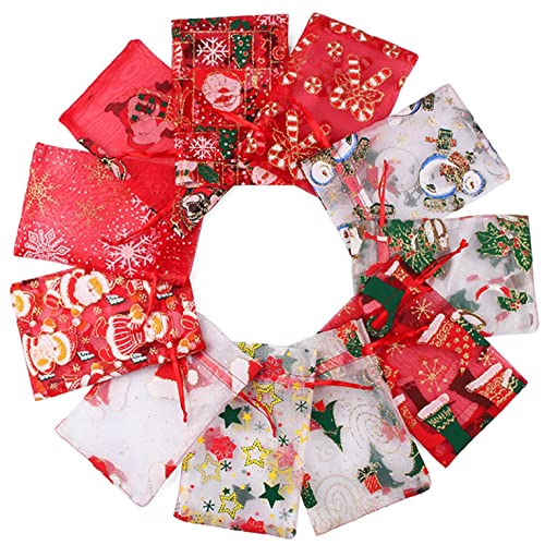 TBSCWYF 20 PCS Bolsa Organza 10x15cm Bolsitas de Tela Bolsas para Envoltura de Joyas Bolsitas para Regalos con Cordón para Boda Fiesta Bolsas de Dulces (B20PCS)