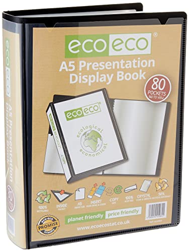 eco-eco A5 50% Recycelt 80 Taschen-Schwarz-Farbe...
