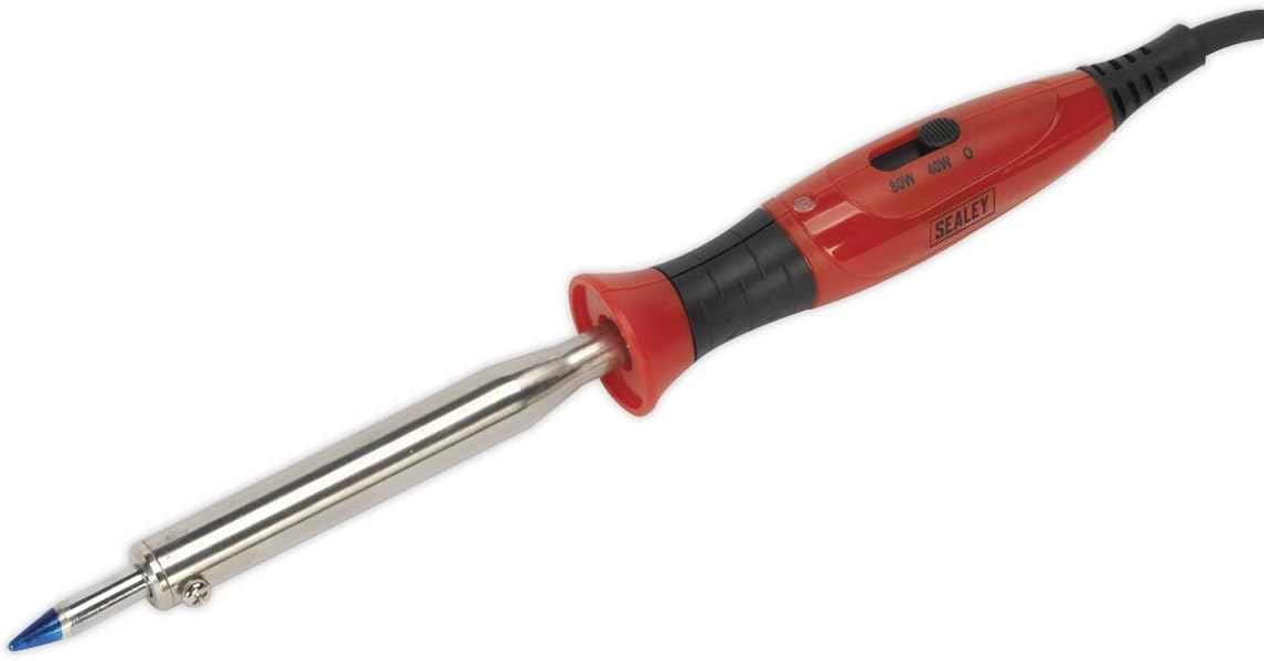 Sealey Professional Soldering Iron With Long Life Tip Dual Wattage 40/80W/230V