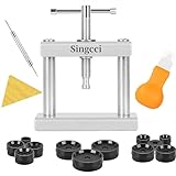 Singcci Watch Press Tool Set, Press Set Back Case Closer with 12 Molds, Watch Battery Replacement，Back Case Closer for Closing Caps, with Instructions
