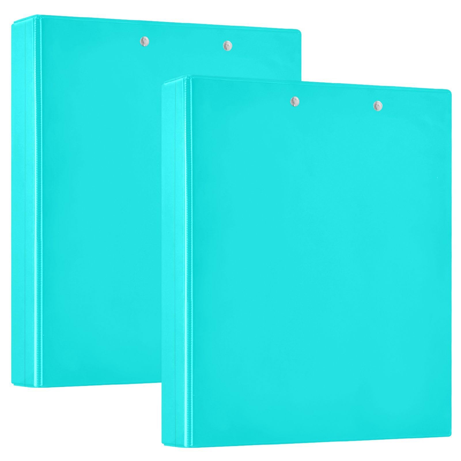 Raccoglitore a 3 anelli stampato, raccoglitore ad anelli a D con tasche, raccoglitore decorativo per scuola, università o ufficio, ciano acqua, taglia unica 2