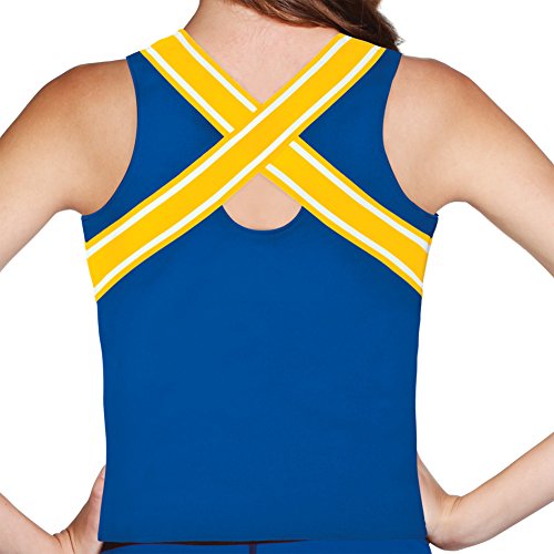 chassé Girls' Blaze Shell Top Navy/White/Metallic Silver Youth Medium