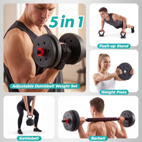 OLIXIS Adjustable Dumbbell Set, 20/40/60LBS, 5-in-1 Weight Set - image 2