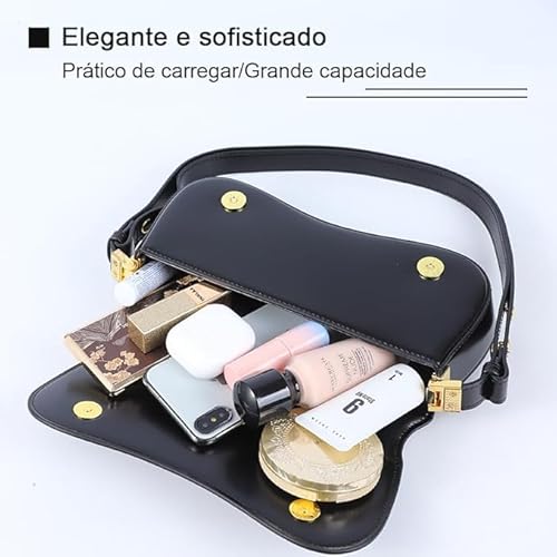 Romantic Crown Bolsa de Ombro Pequenas Feminina,Mini Bolsas Sacola Tiracolo Moderna de Couro Imperme