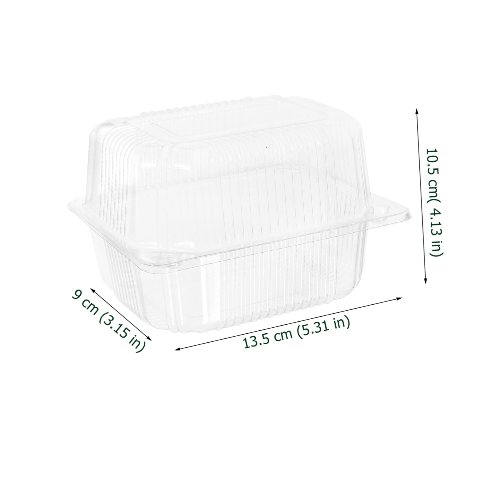 MAGICLULU 50pcs Cupcake Containers Cake Boxes for Desserts Transparent Sliced Cake Packaging Sturdy and Practical Design for Freshness and Easy Carrying
