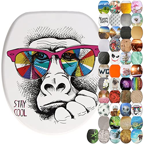 Sanilo Soft Close Toilet Seat, Wide Choice of New Toilet Seats, Stable Hinges, Easy to Mount (Stay Cool), 470mm x 377mm