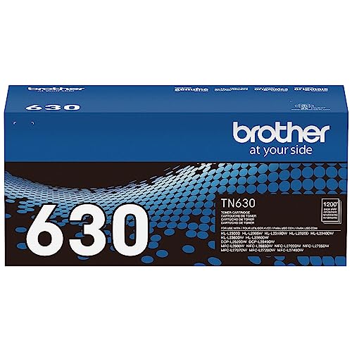 Brother Genuine Standard Yield Toner Cartridge, TN630, Replacement Black Toner, Page Yield Up to 1200, Amazon Dash Replenishment Cartridge