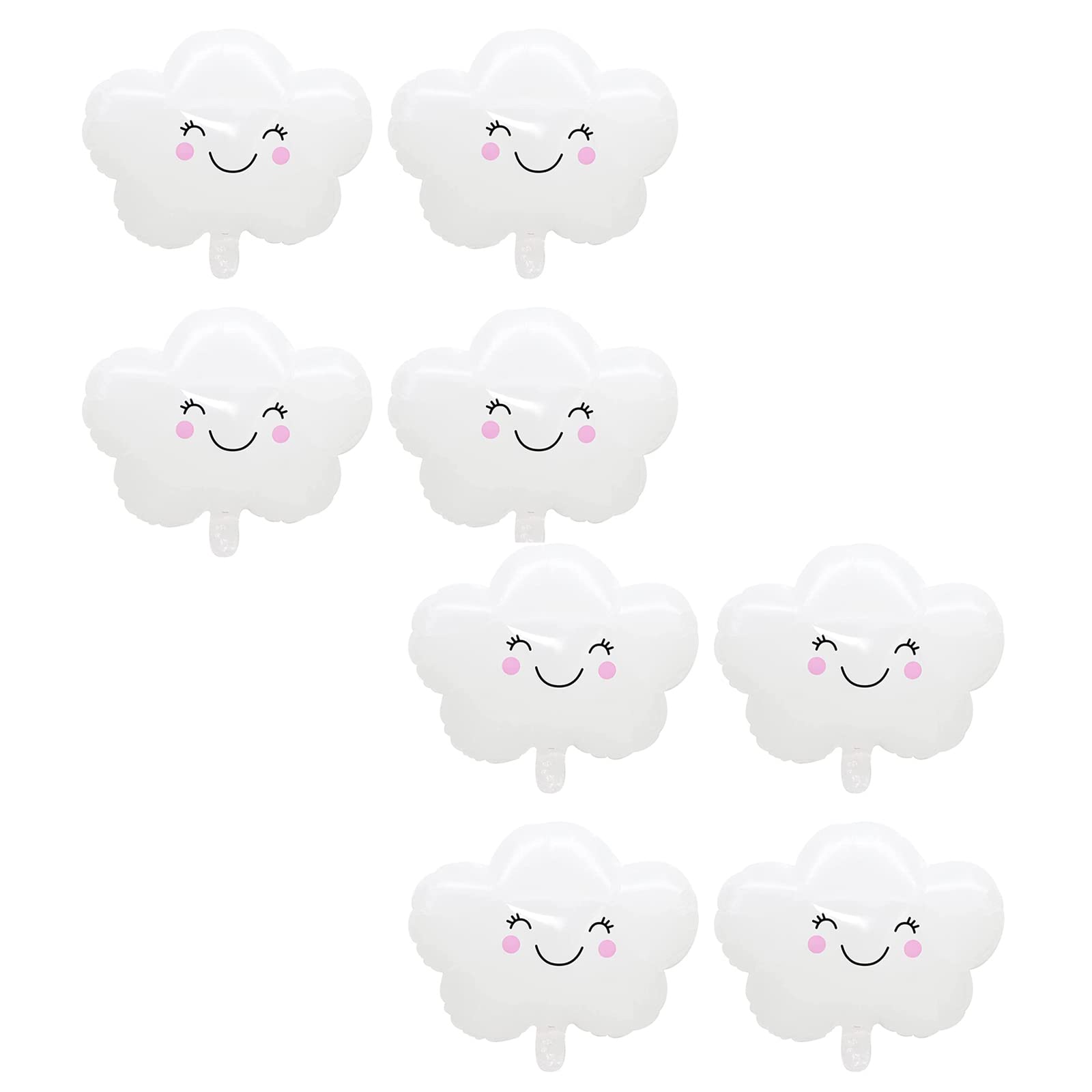 DYT8PCS White Cloud Balloons 18 Inch Mylar Foil Cloud Balloons for Baby Shower Birthday Wedding Party Supplies