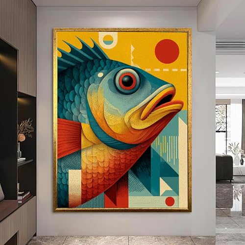 Pintura de decoración costera YUSUZHU lienzo abstracto marino premium 3