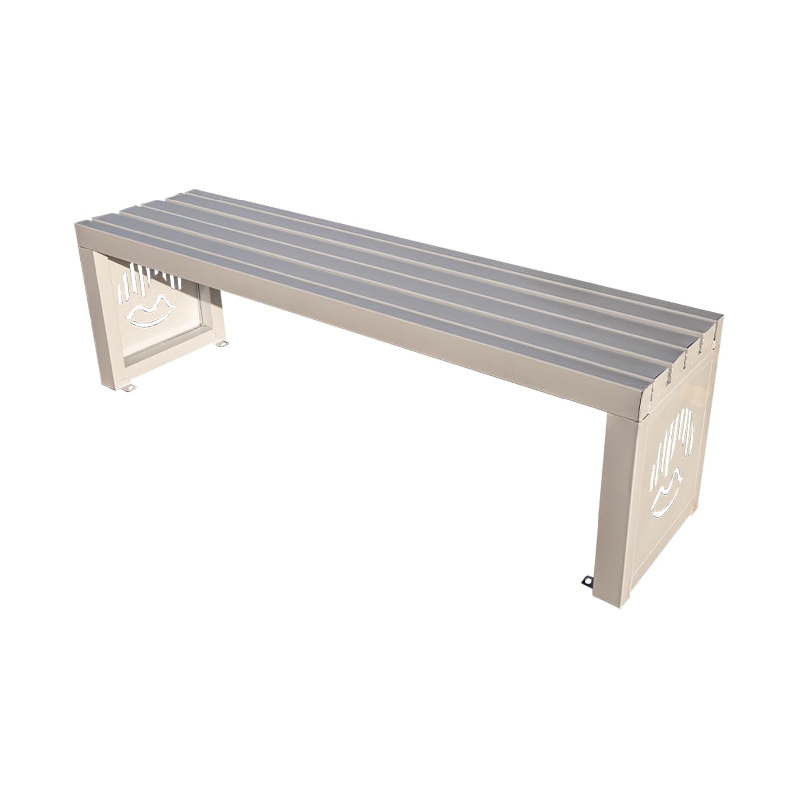 Banc de parc extérieur avec capacité de 500 kg en acier galvanisé haute durabilité