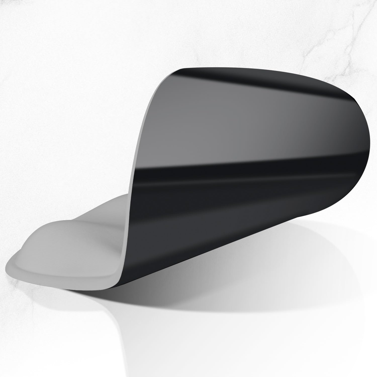 ITNRSIIET Ergonomic Mouse Pad with Wider Memory Foam Wrist Rest +17% - Curved Cushion Reduces Pressure 20%, Pain Relief, Non-Slip, Smooth, Cute Colors, 9.85 x 9 in, Space Gray image 5