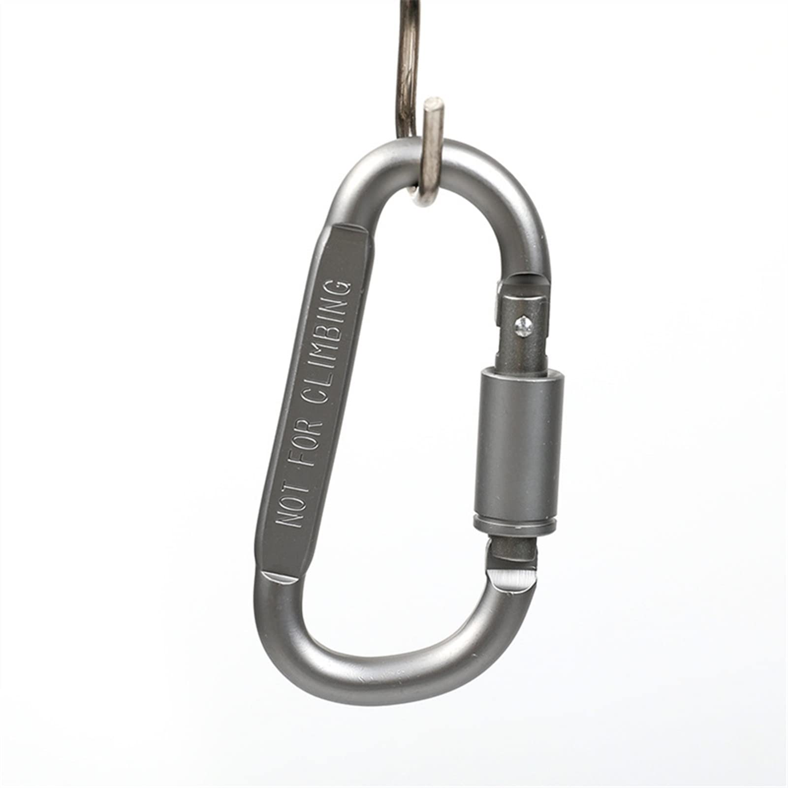 Mousqueton d'escalade, équipement de camping, alliage d'aluminium, survie, escalade, randonnée, fermoir, sac à dos, boucle, porte-clés(Hd911silver)